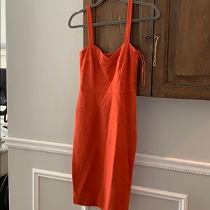 DVF orange dress